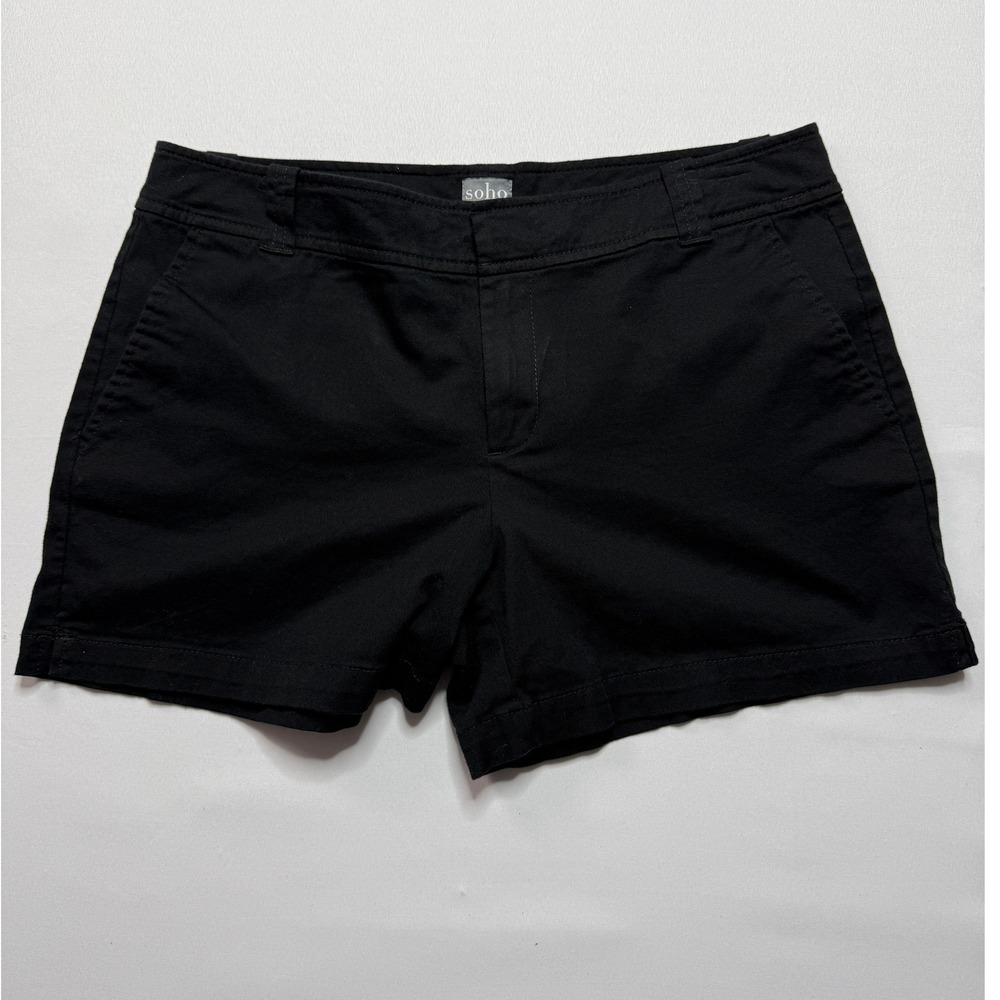 Soho Prep Black Shorts Chino‎ Casual Everyday Size 8